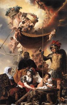 Caesar Van Everdingen : Allegory of the Birth of Frederik Hendrik